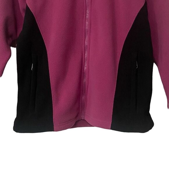 The North Face Womens Size Medium TKA 200 Full Zip Fleece Jacket Pink Black - Picture 4 of 14